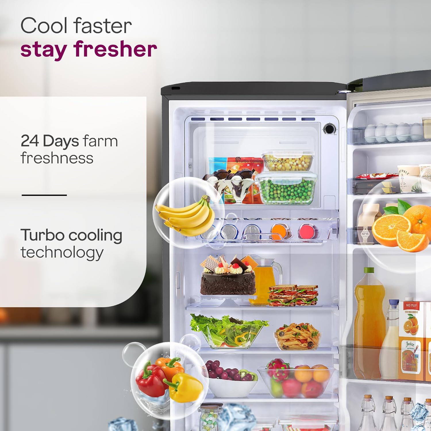 Godrej RD EMARVEL 290C THI FS ST 268 L 3 Star Turbo Cooling Technology Single Door Inverter Mahajan Electronics Online