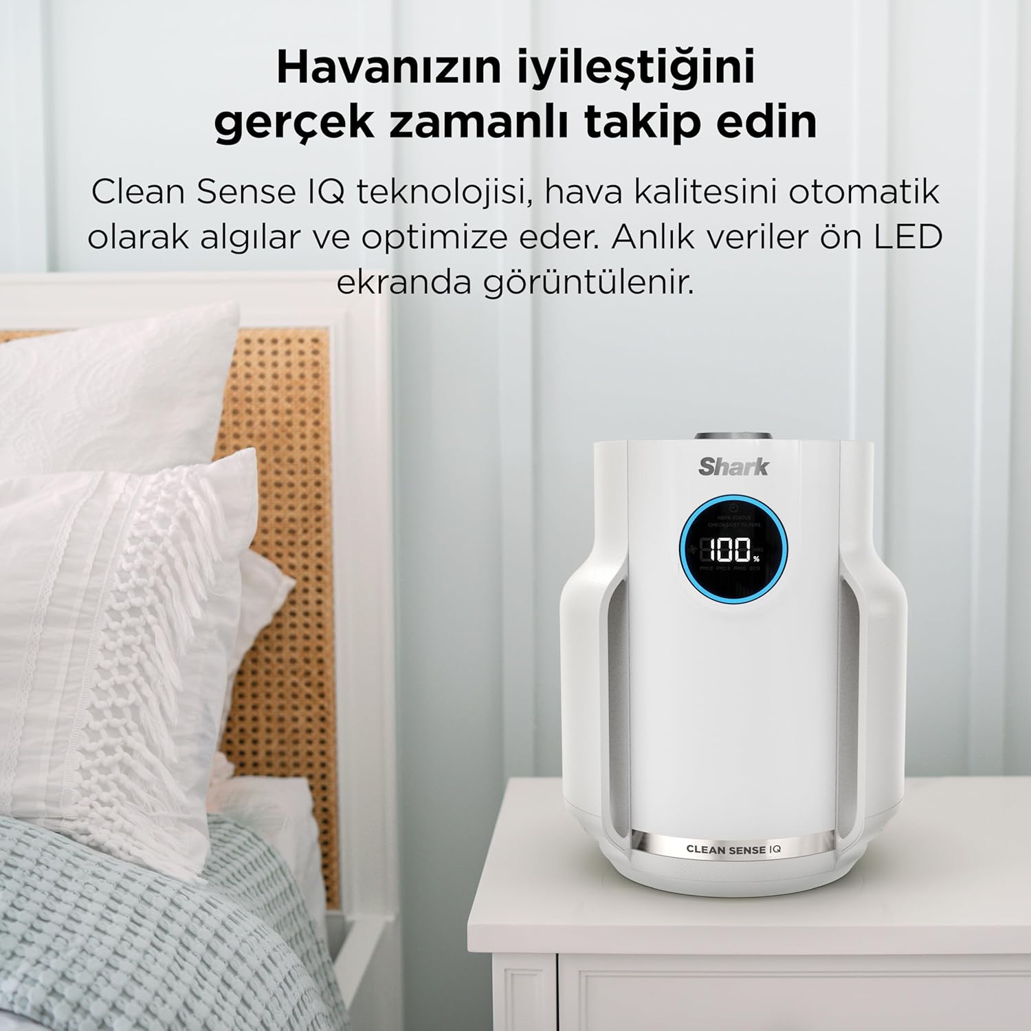 Shark HP072EU NeverChange Air Purifier for up to 5 Years for Home, 23 sq ft Coverage, Compact Air Purifier, HEPA Filter, Captures 99.97% Allergens Like Dust, Quiet Mahajan Electronics Online