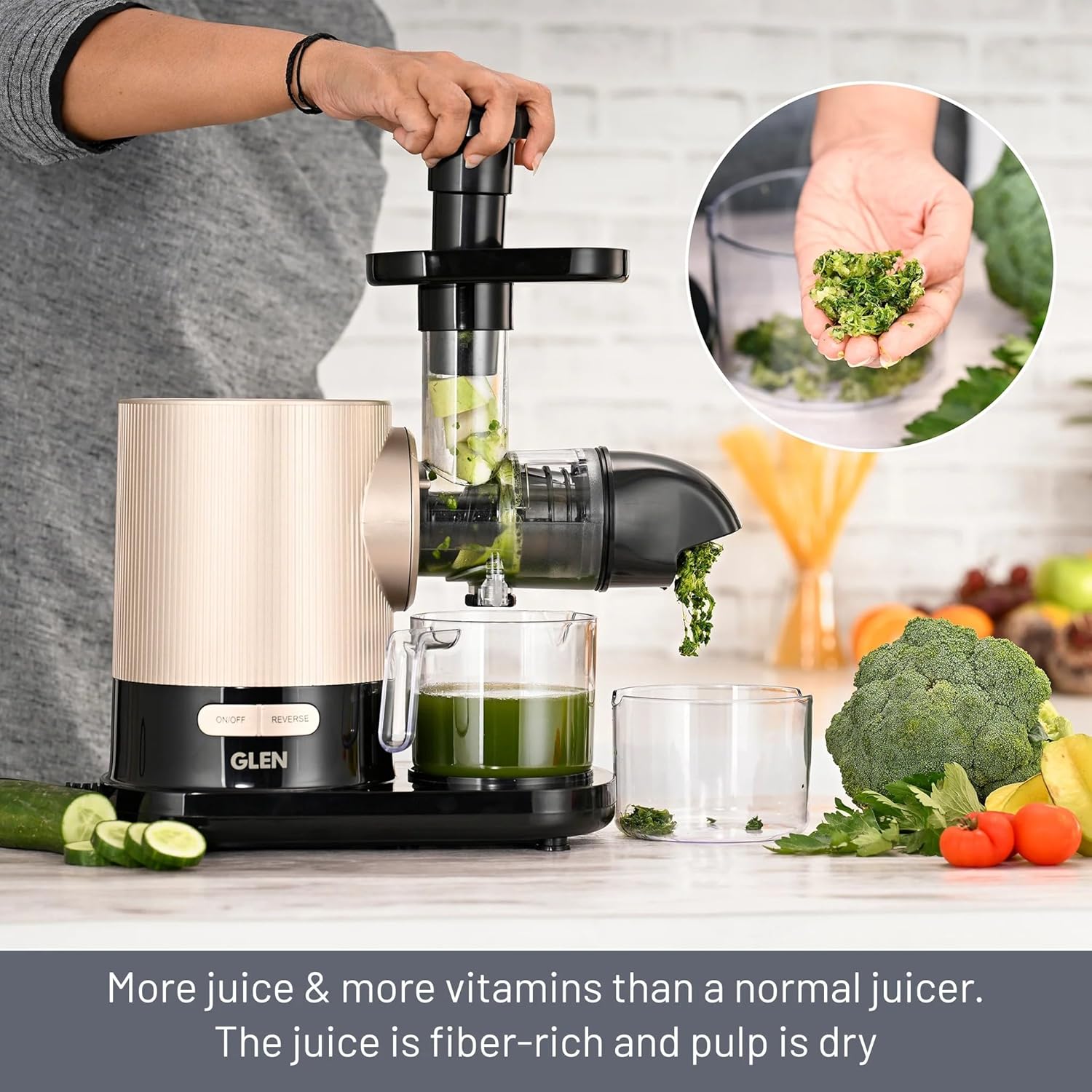 GLEN SA 4017 Cold Press Slow Juicer With Anti Drip Feature - 2 Years Warranty , 150 Watts Mahajan Electronics Online