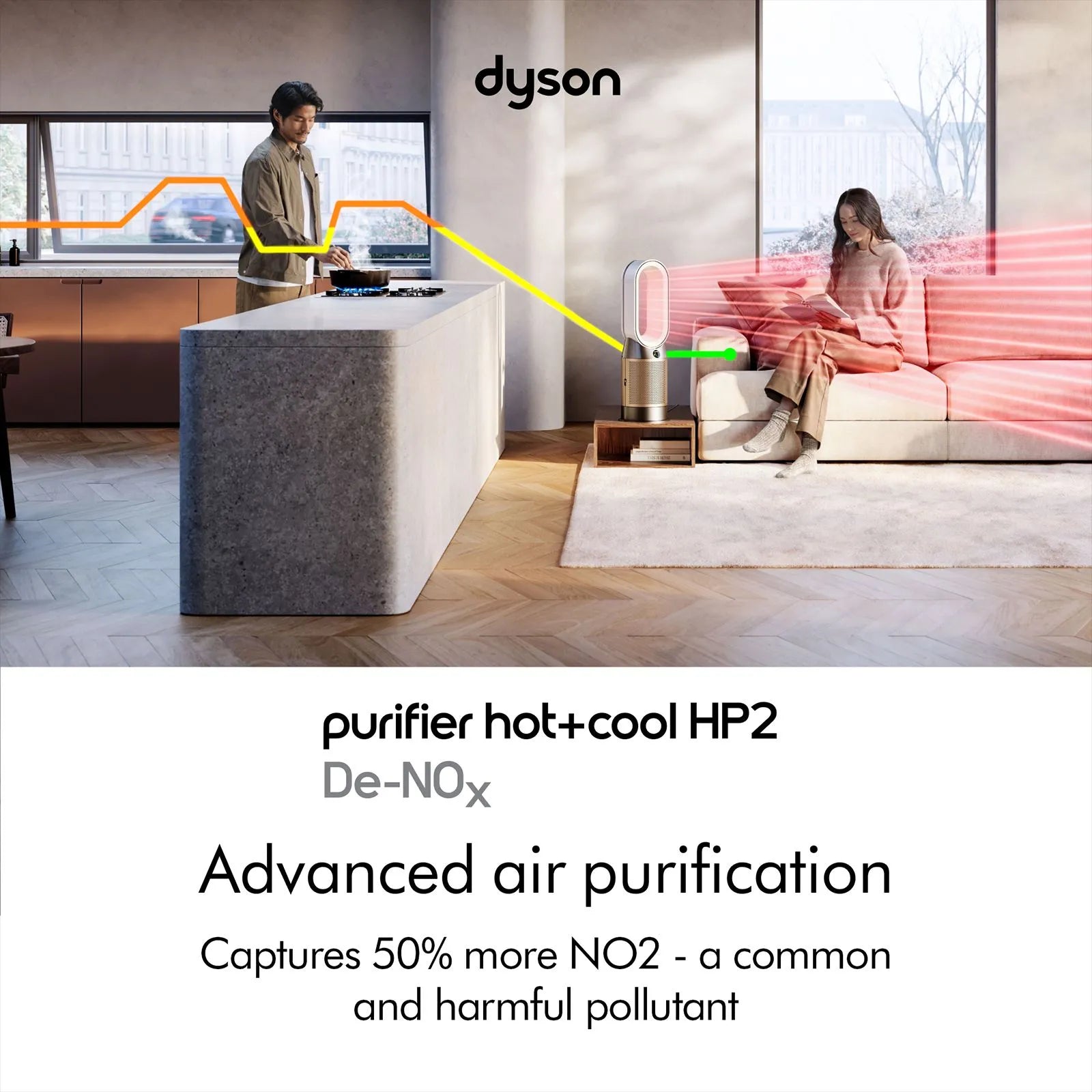 Dyson Hot and Cool HP12 Air Purifier with Remote Control (Allergy Friendly, White & Gold) Mahajan Electronics Online