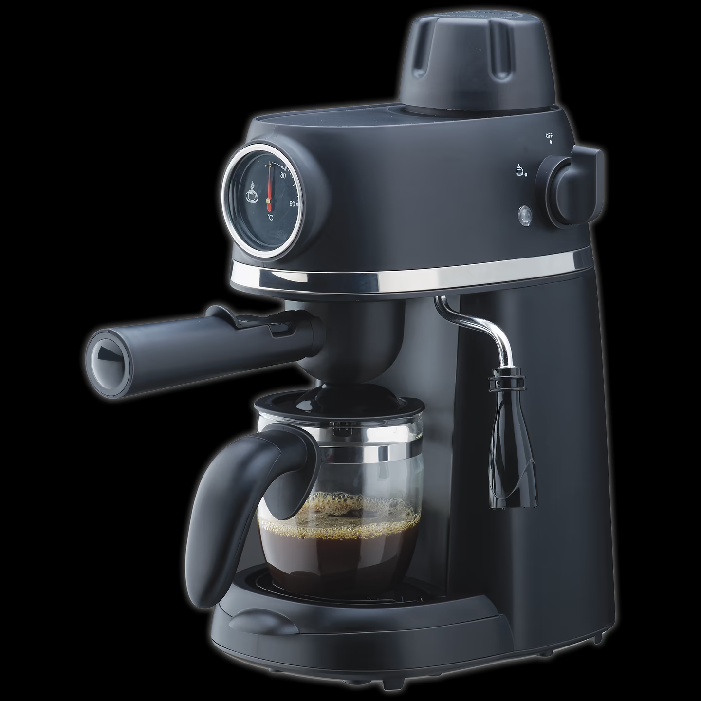 Morphy Richards Europa Xpresso 4 Cups Fully Automatic Coffee Maker (Makes Espresso, Milk Frothing Steam Nozzle with Thermo Dial,Black)
