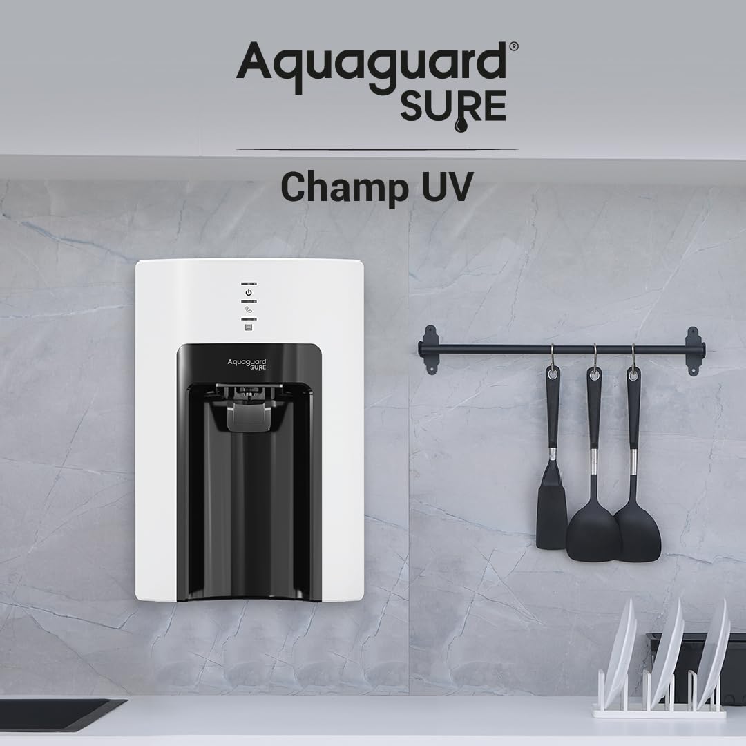 Aquaguard Champ UV GWPDAGCUV01X00 Water Purifier | Suitable for Municipal Water Only (TDS <200 ppm) | Not Suitable for Borewell/Tanker Water (TDS >200 ppm) Mahajan Electronics Online