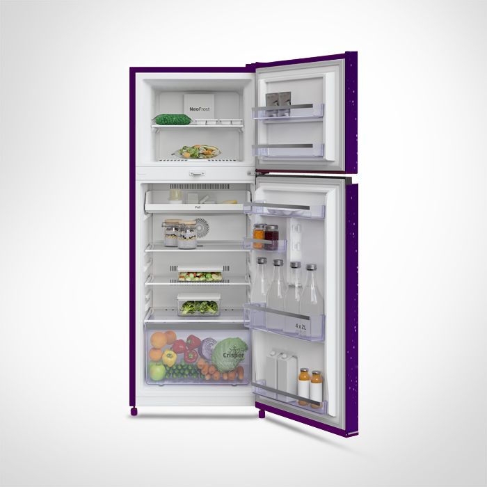 Voltas Beko 230 2 Star Frost Free Double Door Refrigerator (NightangelPurple) RFF270D/W0NPR0I - Mahajan Electronics Online