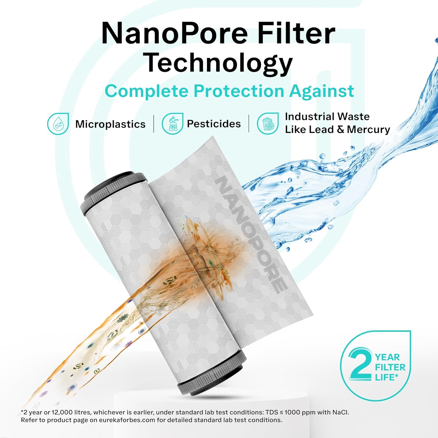Aquaguard Sure Champ RO+UV 2X Water Purifier | 2 Year Filter Life | With Mega Sediment Filter | 2 Free Cleaning Service | 6-Stage Purification | Large 6L Storage GWPDASC2X10B00 Mahajan Electronics Online