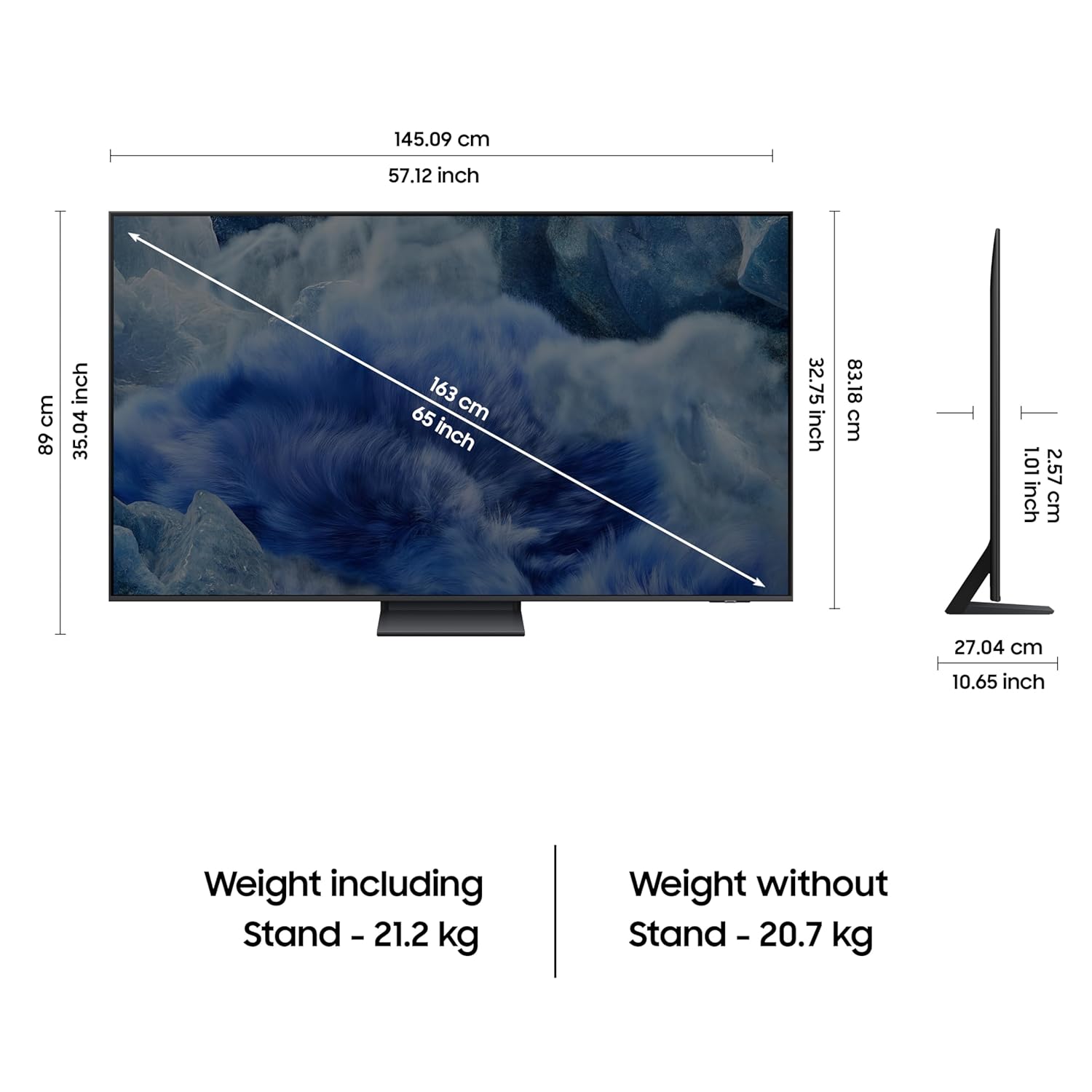Samsung QA65Q8FAAULXL  138 cm (65 inches) 4K Ultra HD QLED Smart TV (Black) Mahajan Electronics Online