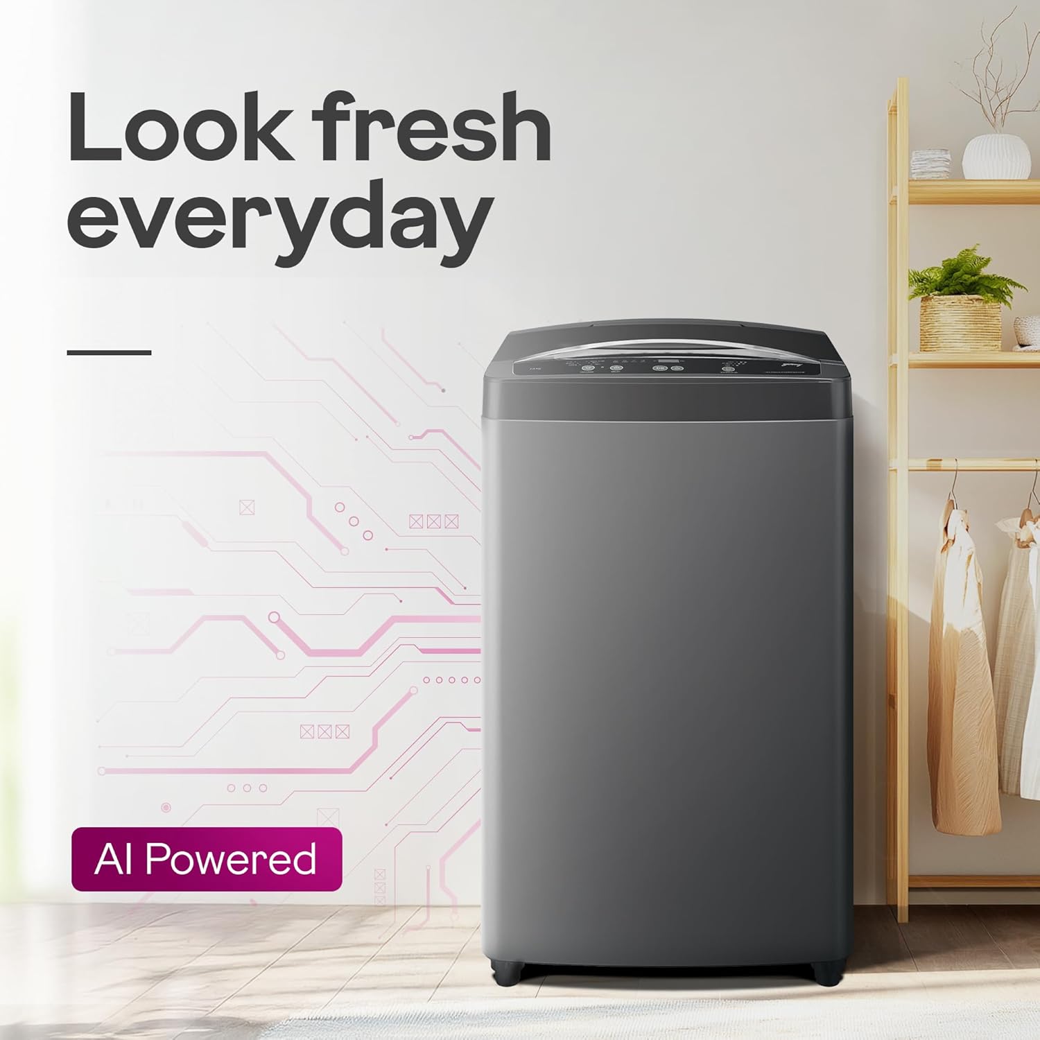 Godrej WTEON ADR + 70 5.0 FDUN GPGR Fully Automatic Washing Machine  7.0kg Top Load 2025 Mahajan Electronics Online
