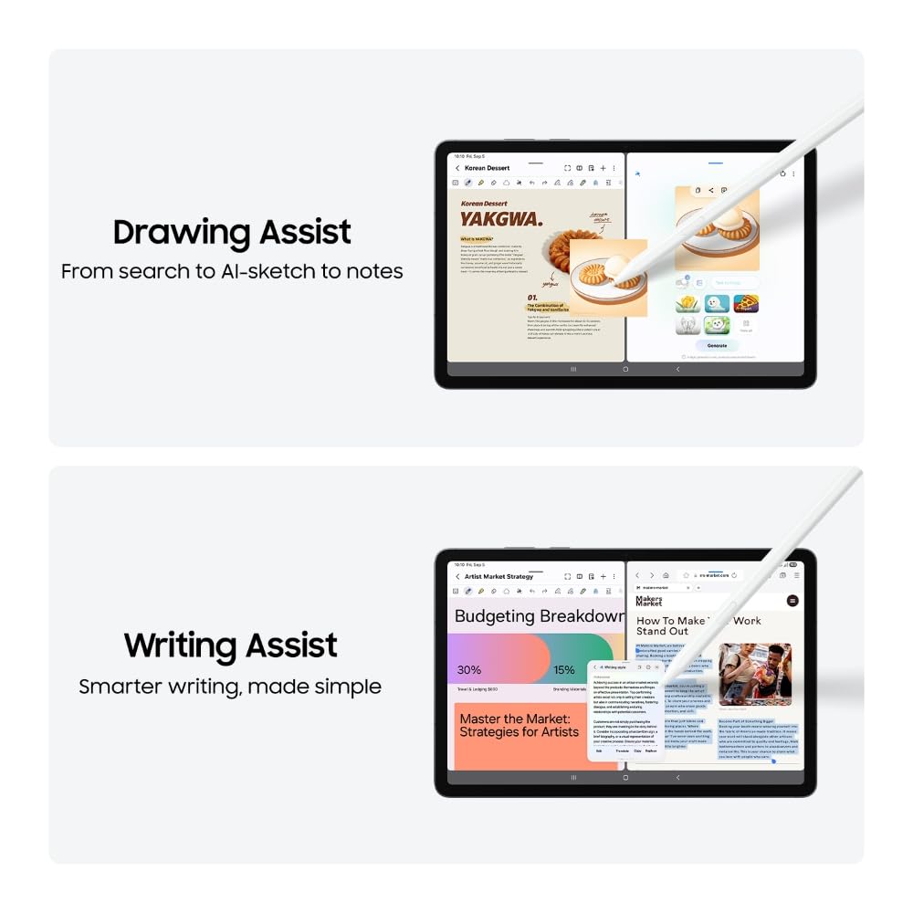 Samsung Galaxy Tab S11 with AI, Hexagonal S-Pen in-Box, 27.8 cm (11 Inch) Dynamic AMOLED 2X Display, 120Hz Refresh Rate, Pre Loaded Pro Apps, 12GB RAM, 128GB Storage, Wi-Fi + 5G Tablet, Gray Mahajan Electronics ONline