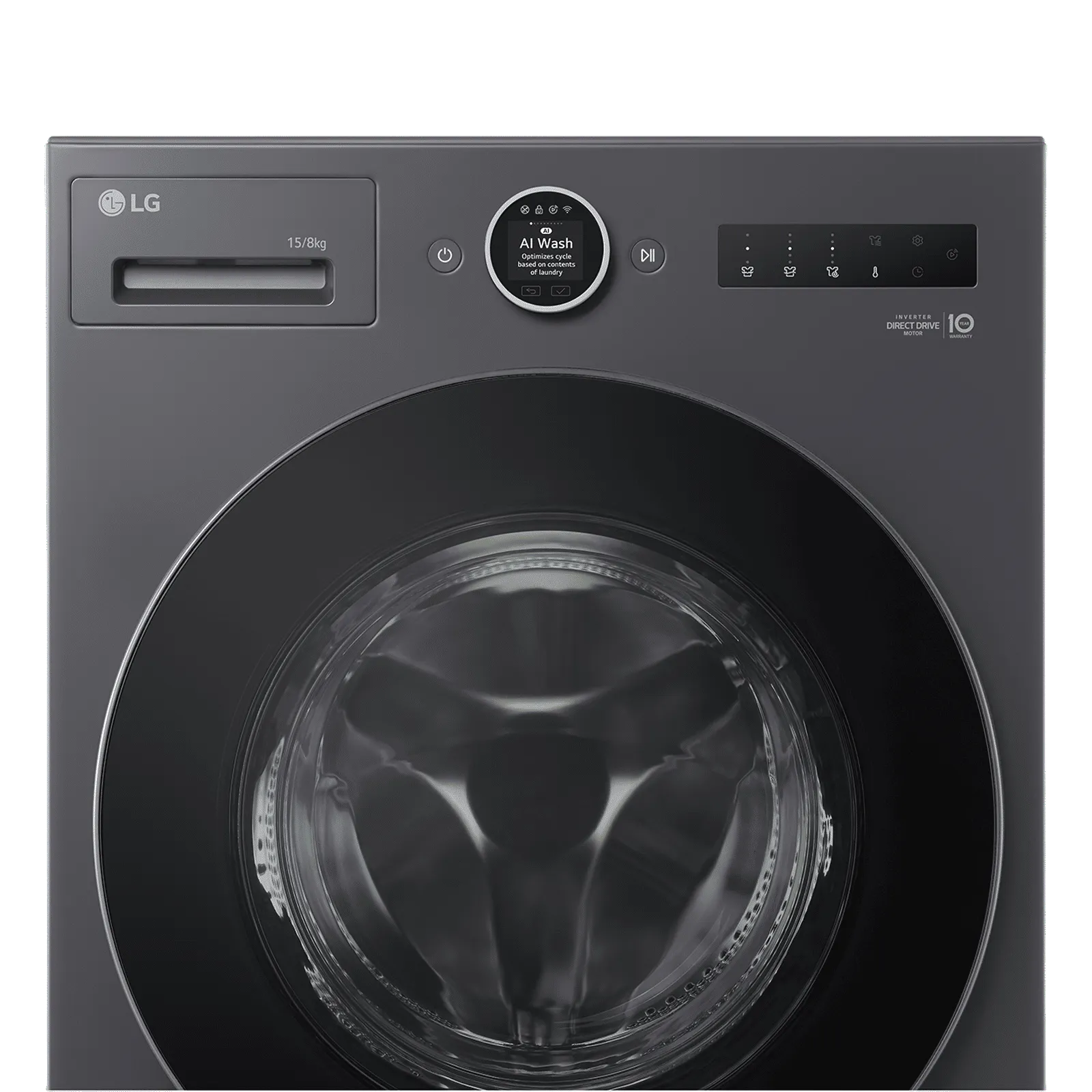 LG FDX91508A9E 15/8 kg Wi-Fi Inverter Fully Automatic Front Load Washing Machine (VX Series, AI Direct Drive 2.0, Essence Graphite)
 Mahajan Electronics Online