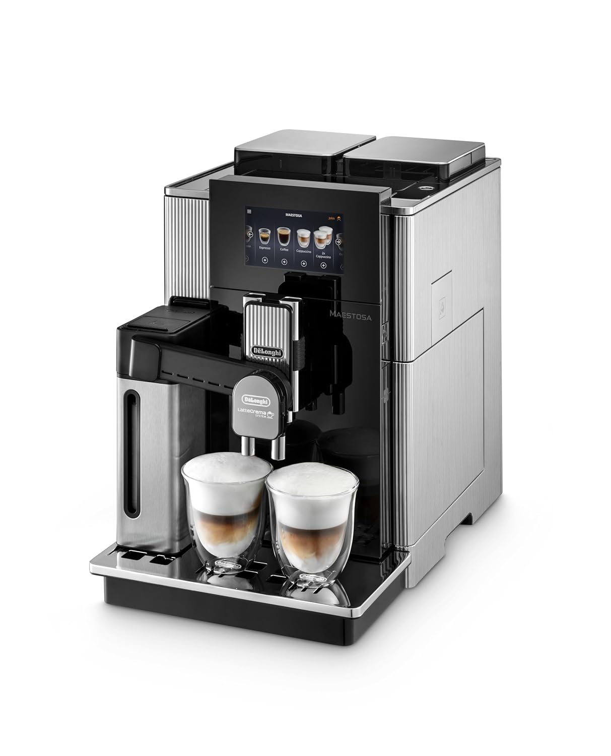 DeLonghi Maestosa EPAM960.75.GLM Fully Automatic Coffee Machine With In Built Dual Grinder, Bean To Cup, Smart One Touch Cappuccino, LatteMacchiato, Espresso, Hot Chocolate Maker App Lin Mahajan Electronics Online