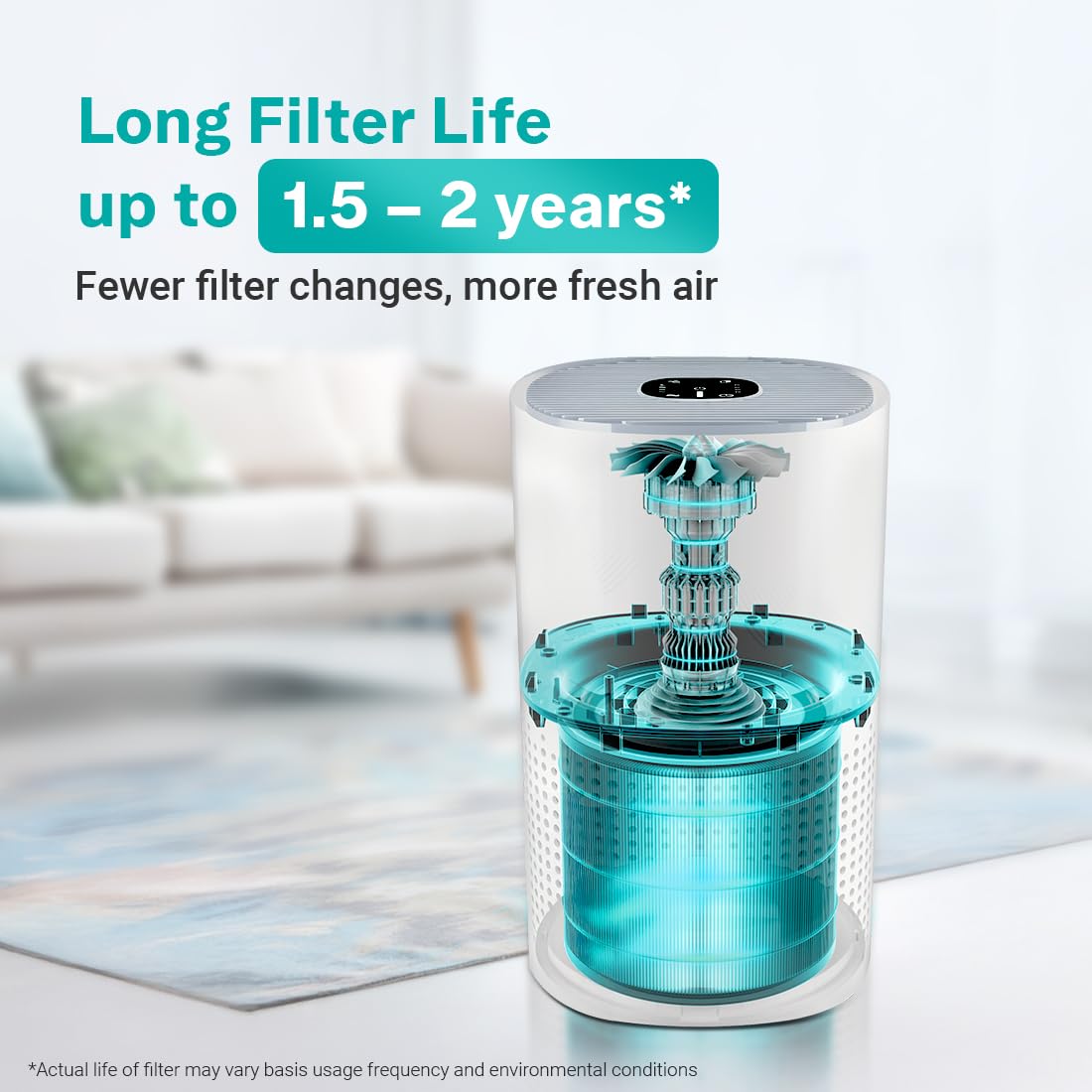 Forbes Air Purifier 270|True HEPA H13 Filter & Surround 360° Air Intake Tech(Approx. 1.5-2 Yrs)|Removes 99.97% PM2.5, Dust, Allergens, Bacteria & Pollen| 4-Stage Purification| Covers up to 365 Sq.Ft Mahajan Electronics Online