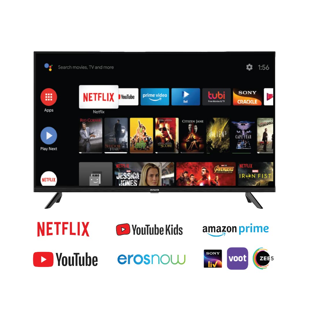 Aiwa AV43FHDX1 108 cm (43 inches) HD Smart LED TV (Black) | COOLITA - Mahajan Electronics Online