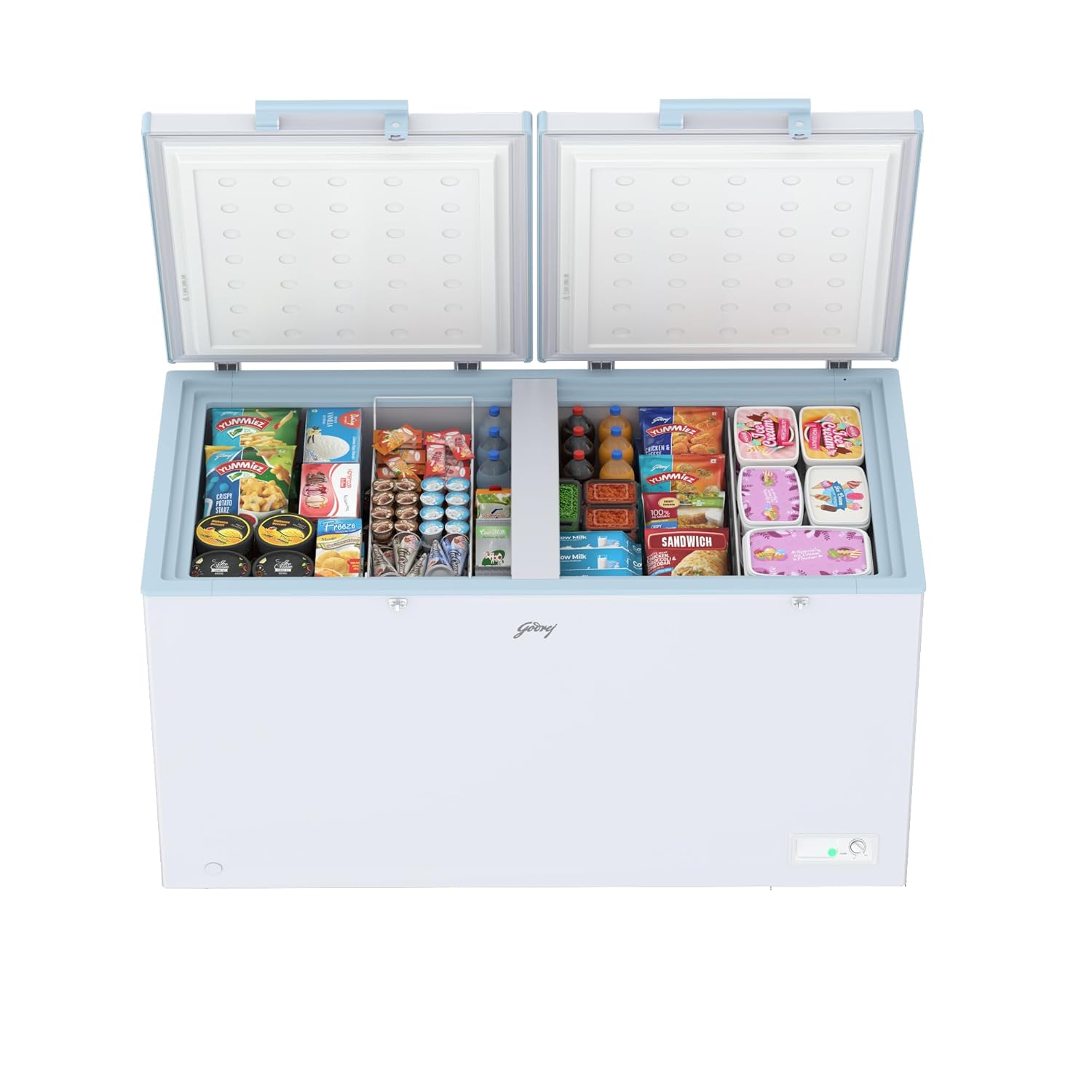 Godrej DH ESNCH 525E 2HCNP RW 505 L Double Door Convertible Deep Freezer, White Mahajan Electronics online