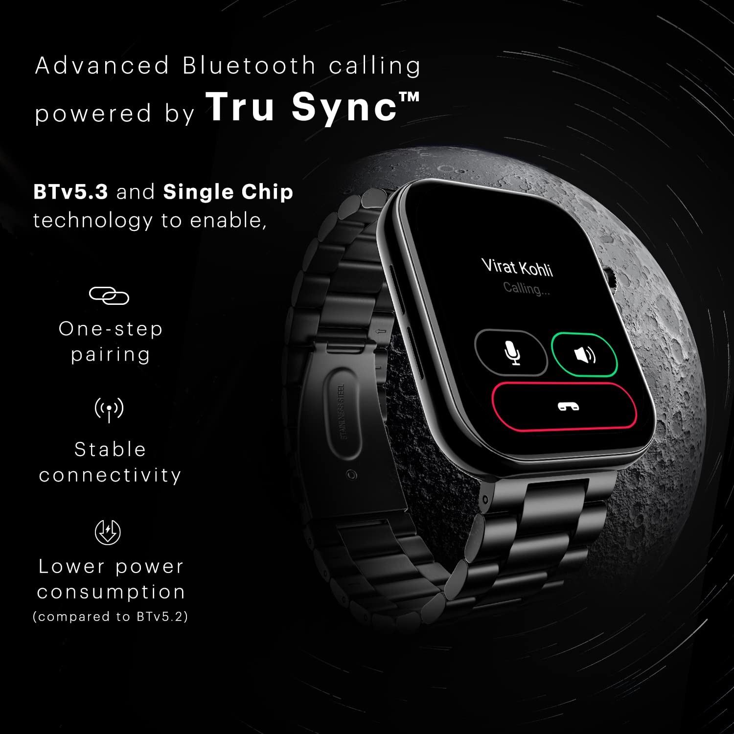 Noise ColorFit Ultra 3 Bluetooth Calling Smart Watch with Biggest 1.96" AMOLED Display, Premium Metallic Build, Functional Crown, Gesture Control with Metallic Strap (Glossy Silver: Elite Edition) - Mahajan Electronics Online