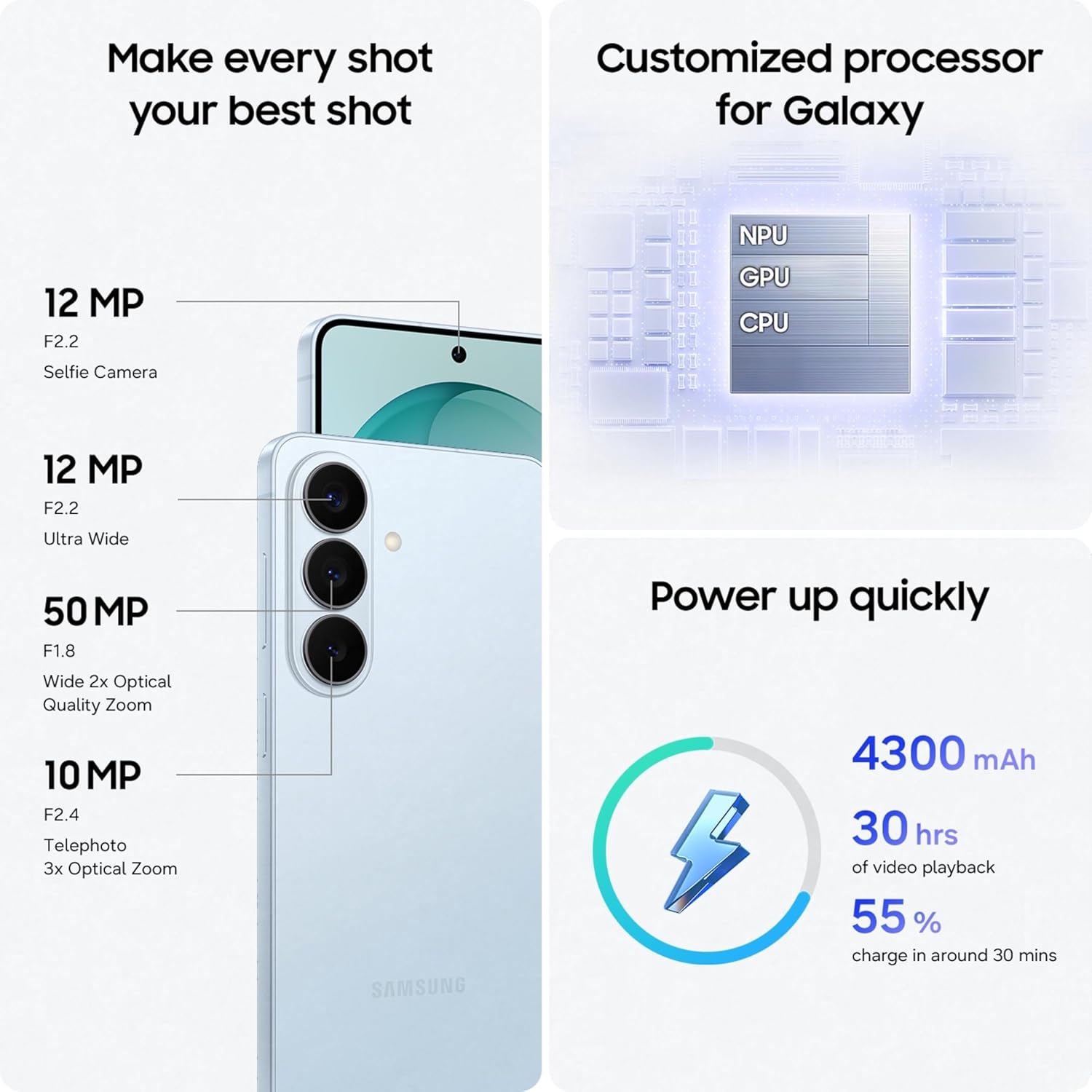 Samsung Galaxy S26 5G (Cobalt Violet, 12GB RAM, 256GB Storage), AI Phone, Photo Assist, Creative Studio, 50MP Camera, and 4300mAh Battery Mahajan Electronics Online