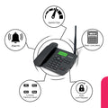 Beetel F1K GSM Fixed Wireless Phone, Support Quad band 2G,LCD Display,Speed Dial,Two way Speaker phone & Adjustable Volume,Supports Hotline Function,Alarm,4 Direct Memory Keys,Basic Calculator (Black) - Mahajan Electronics Online