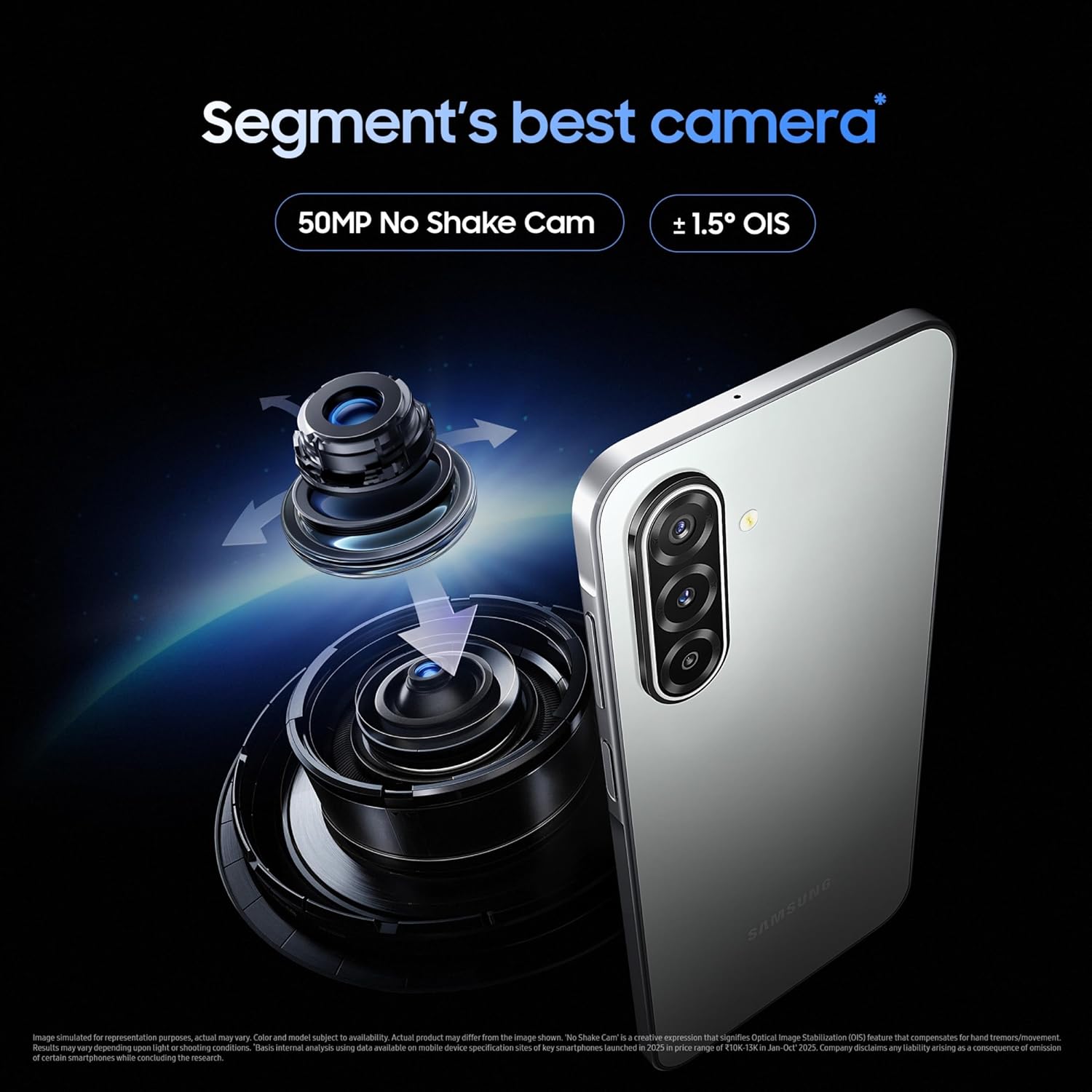 Samsung Galaxy M17 5G (Sapphire Black, 8GB RAM, 128GB Storage)| 50MP OIS Triple Camera| Gorilla Glass Victus| IP54 Rating| 6 Gen of OS Upgrades| AI| Circle to Search| Gemini Live| Without Charger Mahajan Electronics Online