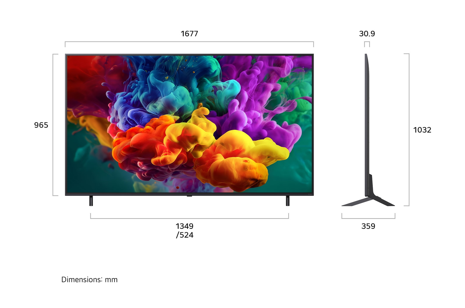 LG 75QNED85BLA 189 cm (75) LG QNED evo AI 4K MiniLED TV 75QNED85BLA with α8 AI Processor Gen3, with HDR10 Pro 2026 Mahajan Electronics Online