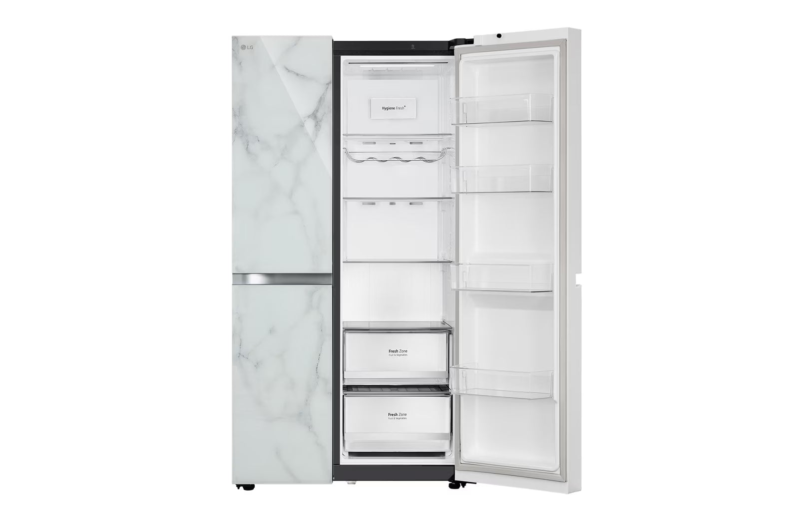 LG GL-B257DUW3 650L Side-by-Side Refrigerator, Convertible, Multi-Air Flow, Smart Diagnosis™, Ultra Glam White, 3 Star Mahajan Electronics Online