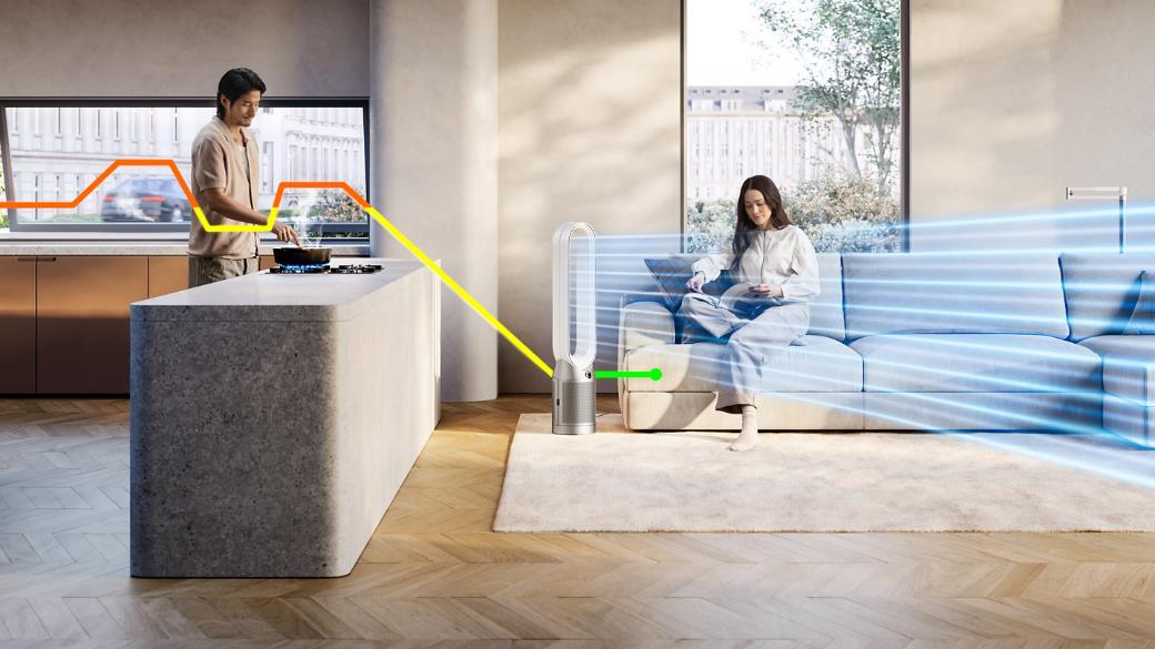 Dyson Air Purifier Cool PC1 | Removes 99.95% of allergens & pollutants as small as PM 0.1 Auto, Sleep and Night modes | Control via remote, App, compatible voice assistants White/Silver | 2 Year Warranty Mahajan Electronics Online