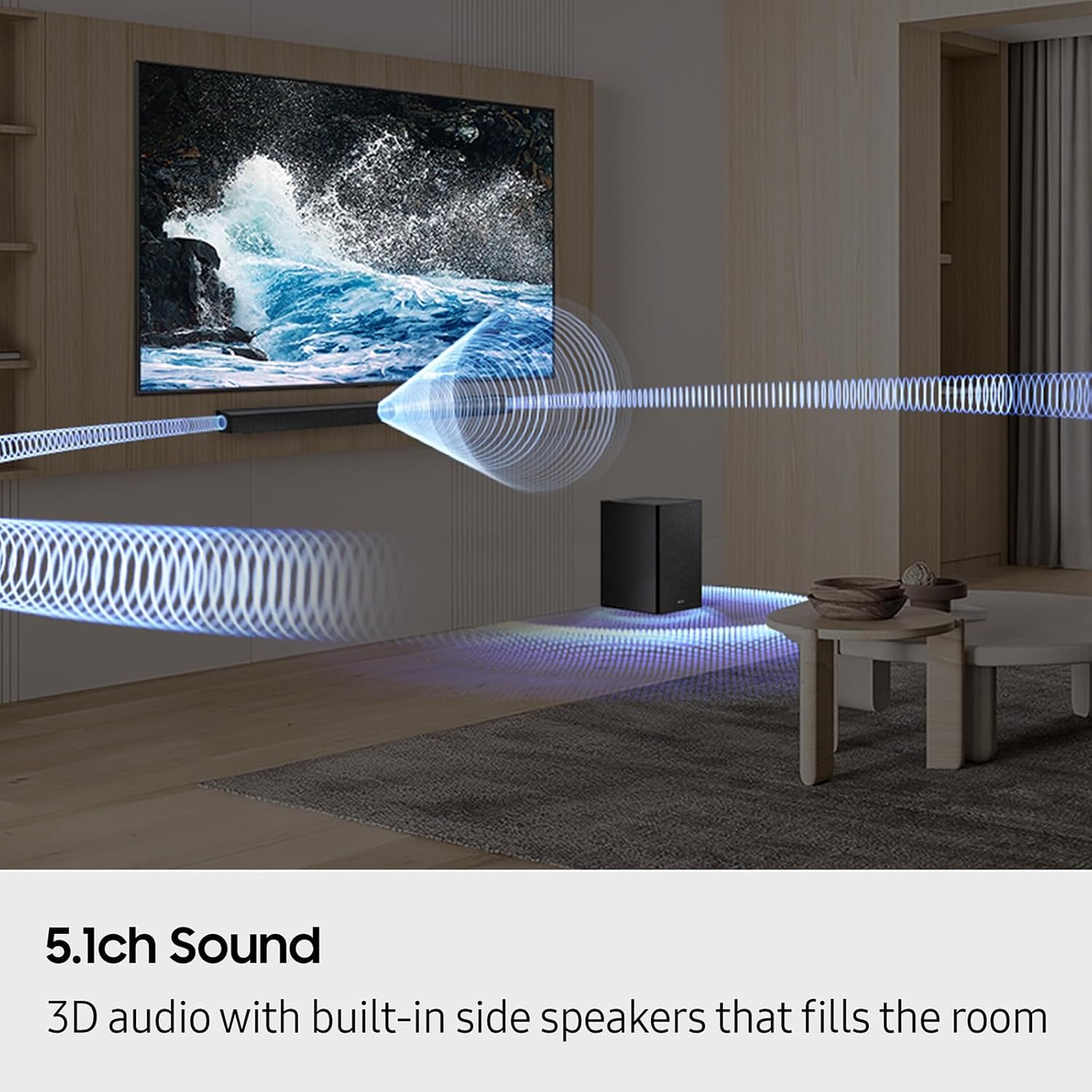 Samsung B-Series Soundbar HW-B750F 5.1 ch Subwoofer (2025 Model) Voice Enhance Mode, Q-Symphony, Adaptive Sound Mahajan Electronics Online