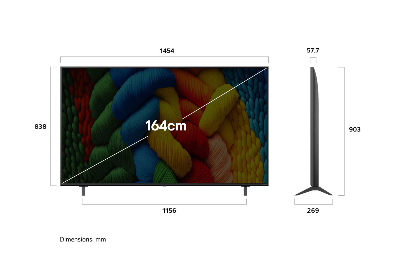 LG 65NANO83A6A 65 Inch NanoCell 4K UHD Smart TV with α7 Gen8 AI Processor, Dolby Atmos & AI Magic Remote LG