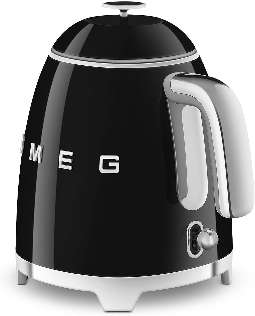 SMEG KLF05BLEU Mini 50's Retro Style 3 Cup Electric Kettle with Double Wall Anti Slip Base and Water Level Indicator (Black) Mahajan Electronics  Online