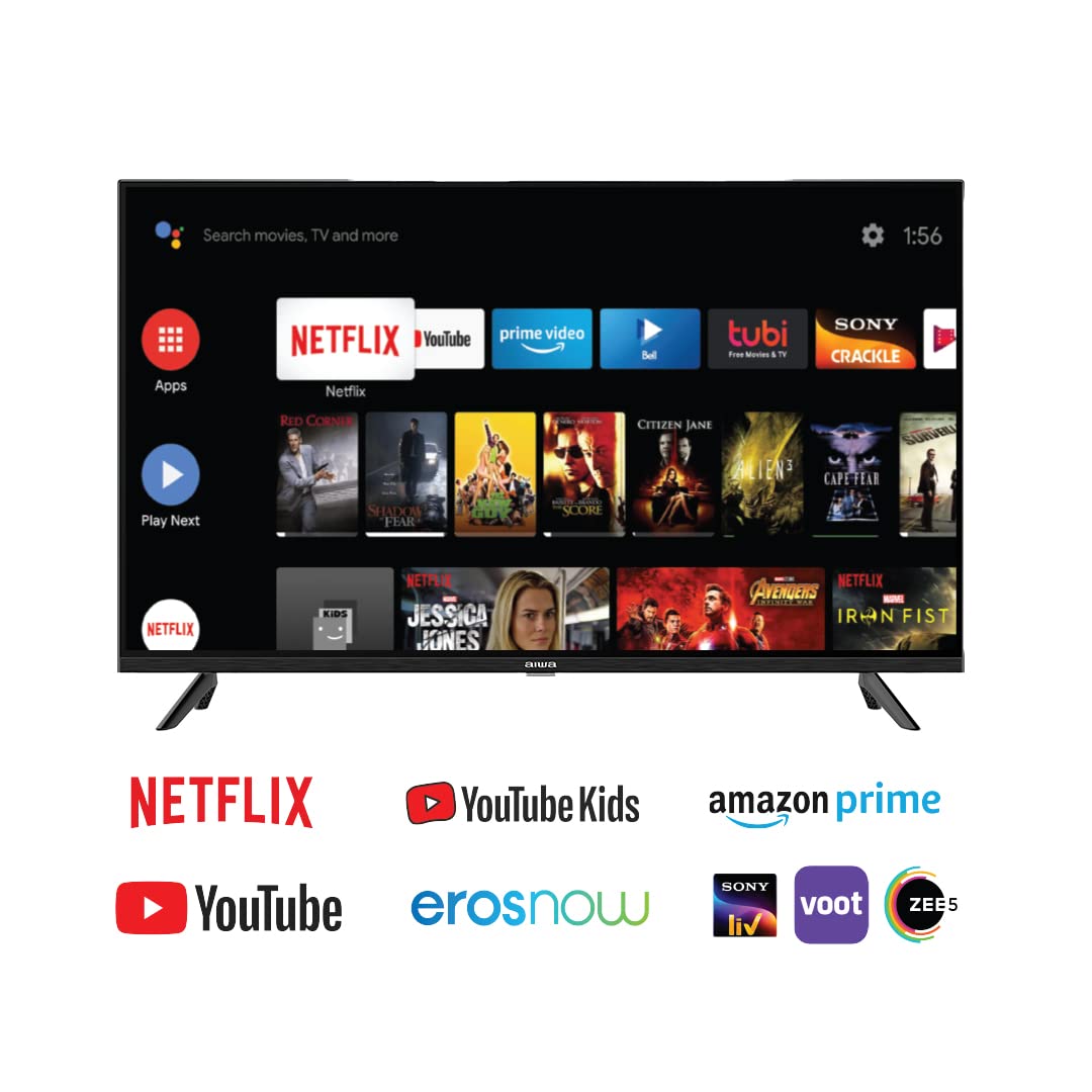 Aiwa A55UHDX3 MAGNIFIQ 139 cm (55 inches) 4K Ultra HD Smart Android LED TV (Black)  | Powered by Android 11