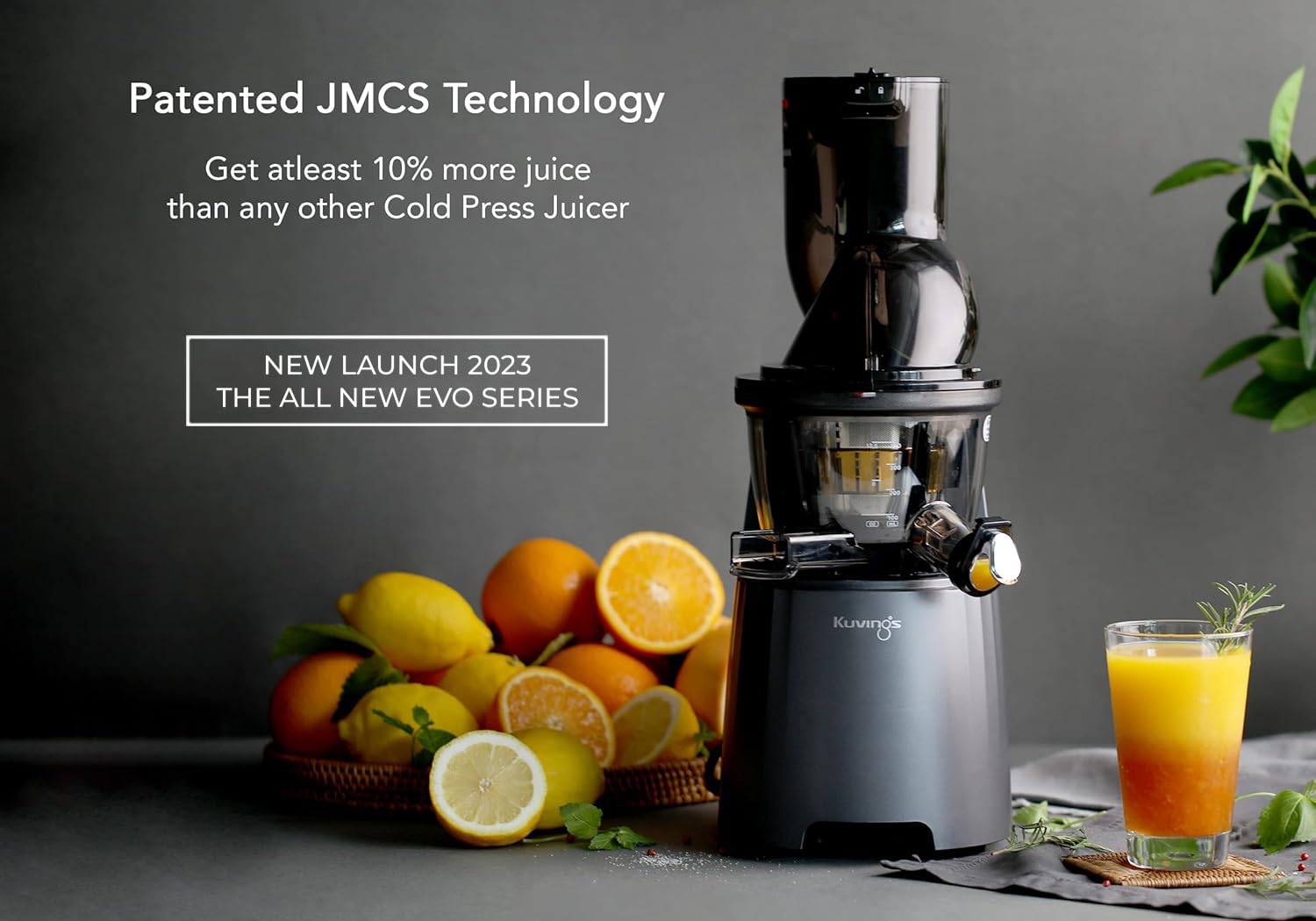 Kuvings EVO810 Black Professional Cold Press Juicer,Only Juicer with Patented Rubber & Silicon-Free Technology, 12 YR Warranty, All-in-1 Fruit & Vegetable Juicer,With Smoothie & Sorbet Attachment Mahajan Electronics Online
