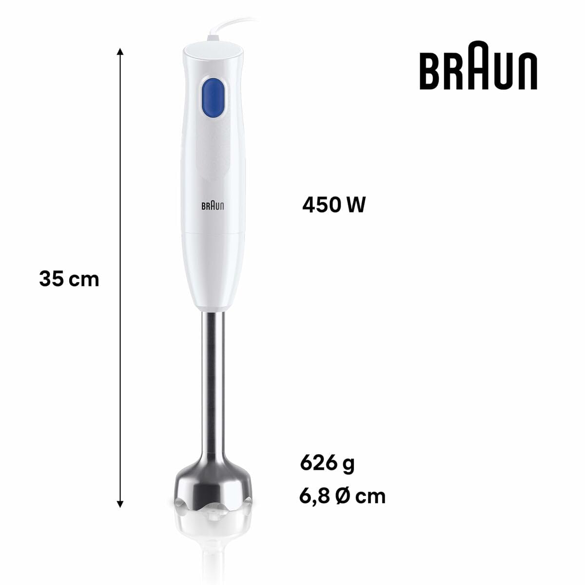 Braun MultiQuick 1 MQ10.001M 0.6 L Immersion blender 450 W Blue,White Mahajan Electronics online