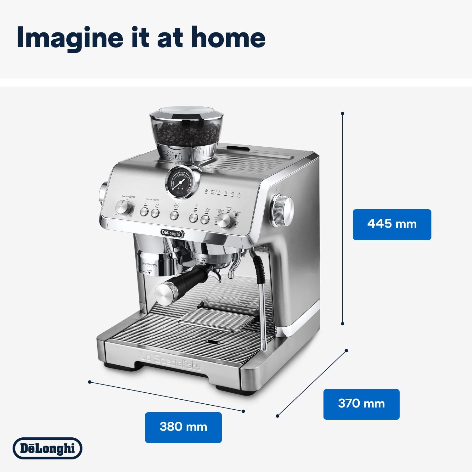 DeLonghi EC9555.M La Specialista Opera Professional Coffee Machine with Cold Brew, Original Italian Brand, Built In Grinder, Automatic Smart Tamping, Range of Hot & Cold Recipes, 19 Bar Pressure Mahajan Electronics Online
