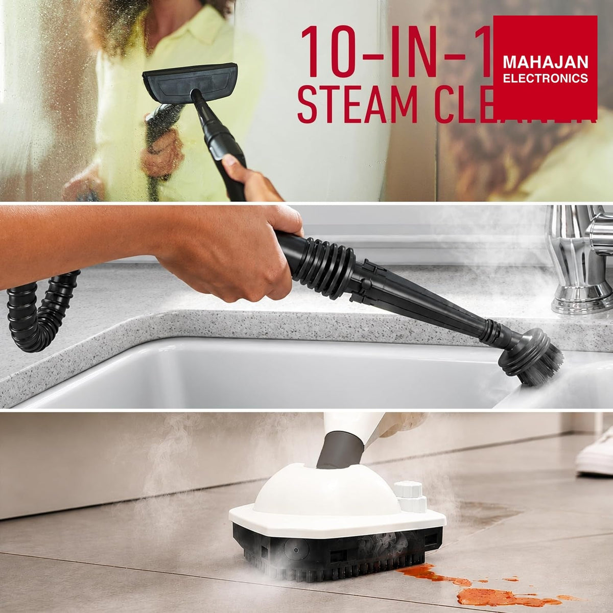 Hoover Steam Fresh Combi 2 in 1 HS86-SFC-I Multi-Surface Powerful Steam Mop & Detachable Handheld Vacuum Cleaner with 10 Accessories – Mahajan Electronics Online.