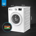Voltas Beko WFL8012B7JVBKA/WXV 8 kg Fully Automatic Front Load Washing Machine with In-built Heater White Mahajan Electronics Online