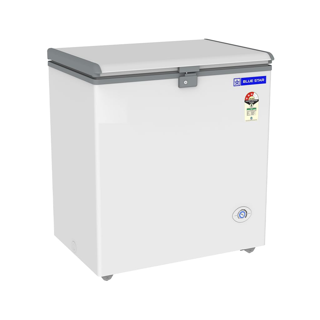Blue Star HT3-N180, 180 Liter Hard Top Single Door Deep Freezer (161 Liter, White, 3-star mahajan electronics online