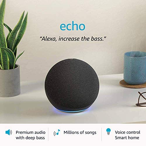 Amazon Echo (4th Gen)| Premium sound powered by Dolby and Alexa (Black) Mahajan Electronics Online