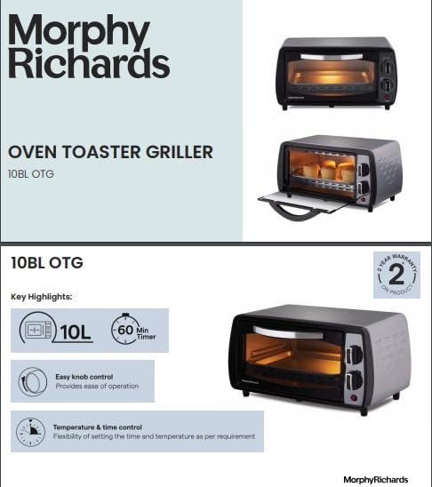 Morphy Richards 10BL Otg Oven For Kitchen, Cooking Range With Oven And Grill For Baking Mahajan Electronics Online