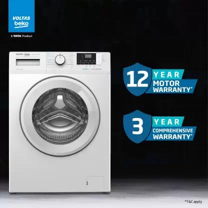 Voltas Beko WFL8012B7JVBKA/WXV 8 kg Fully Automatic Front Load Washing Machine with In-built Heater White Mahajan Electronics Online