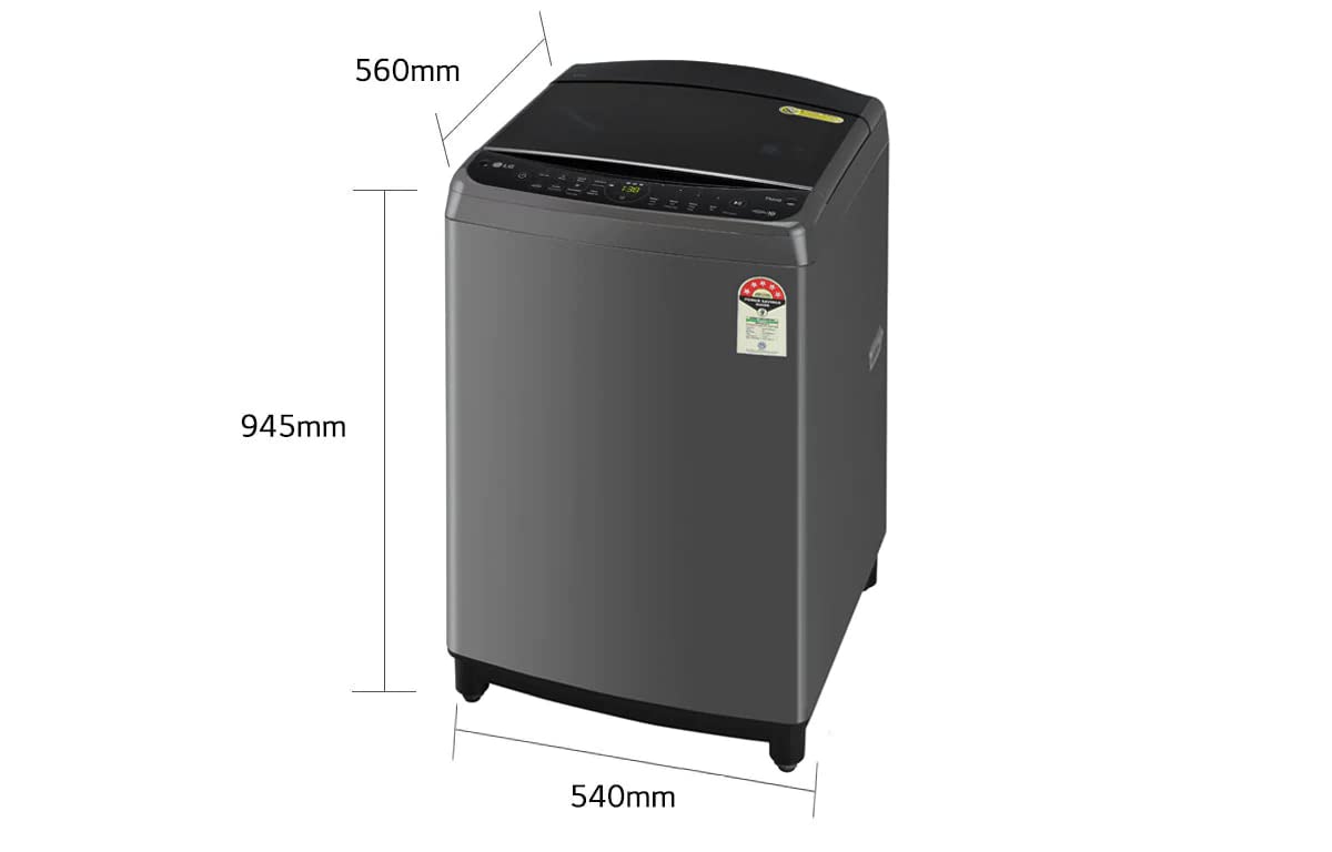 LG THD09SWM 9 kg 5 Star Fully Automatic Top Load Washing Machine ( In-built Heater, Black) Mahajan Electronics Online