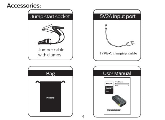 Philips Car Jump Starter JS3210 | Compact Design | Compatible with 4.0L Mahajan Electronics Online