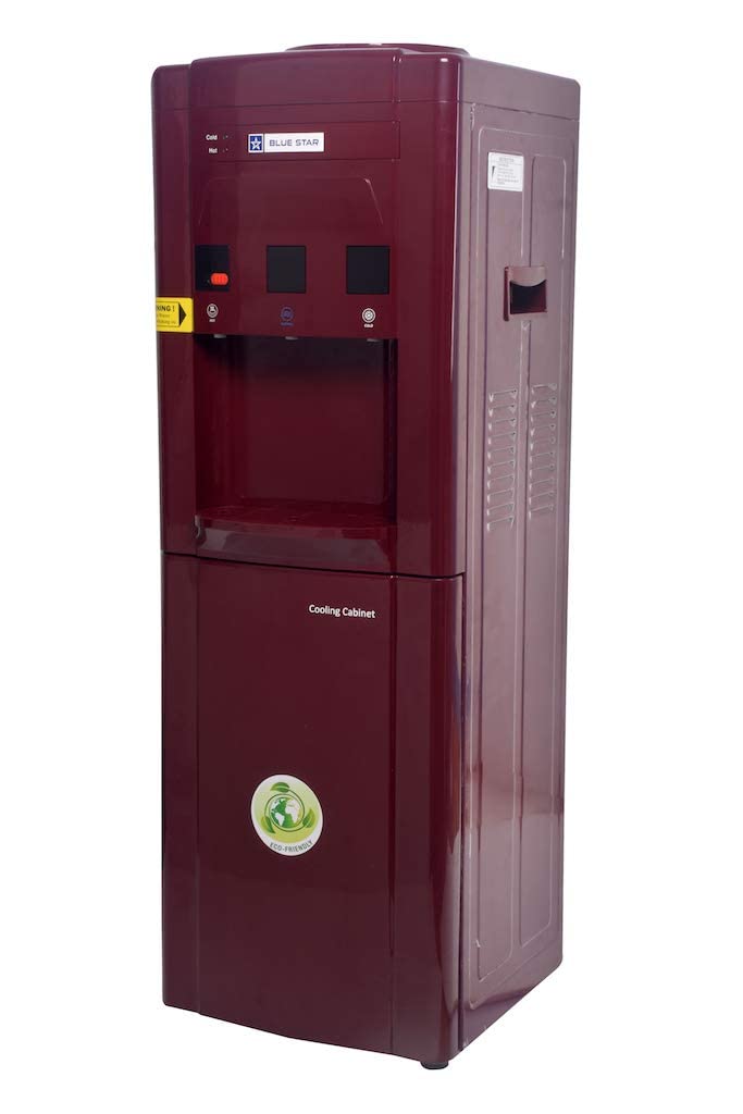 Blue Star ‎BWD3FMRGA-M Water Dispenser with Refrigerator - MAROON Color,14 Litre – Mahajan Electronics Online.