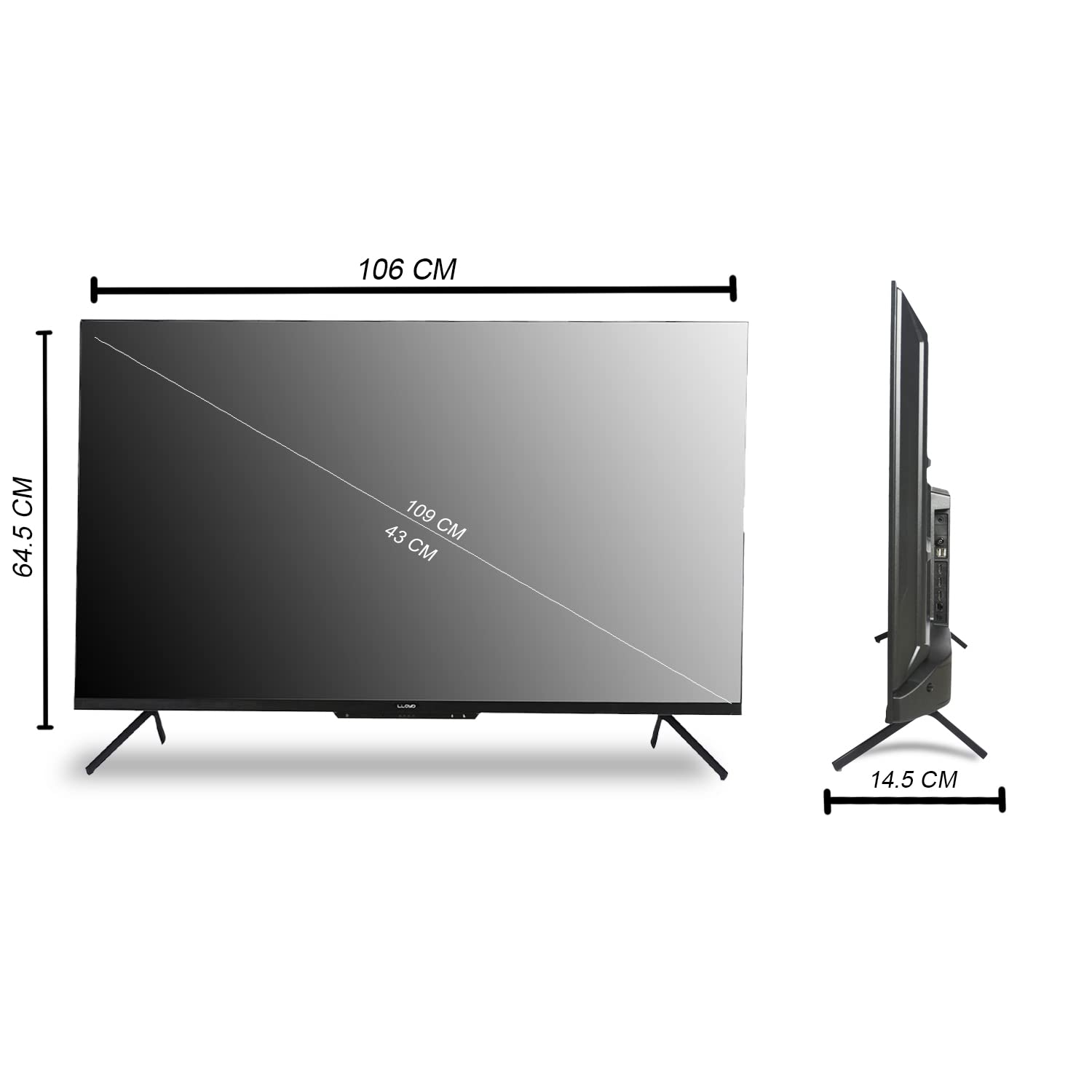 LLOYD 109 cm (43 Inches) 4K Ultra HD Smart LED TV 43UX900D (Black) - Mahajan Electronics Online