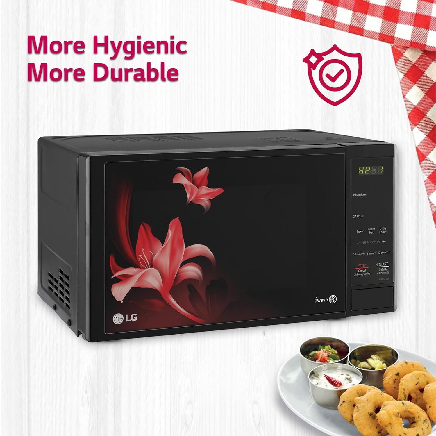 LG MS2043BR 20 L Solo Microwave Oven ( Black, With i-wave Technology & Anti-Bacterial Cavity) - 2023 Model