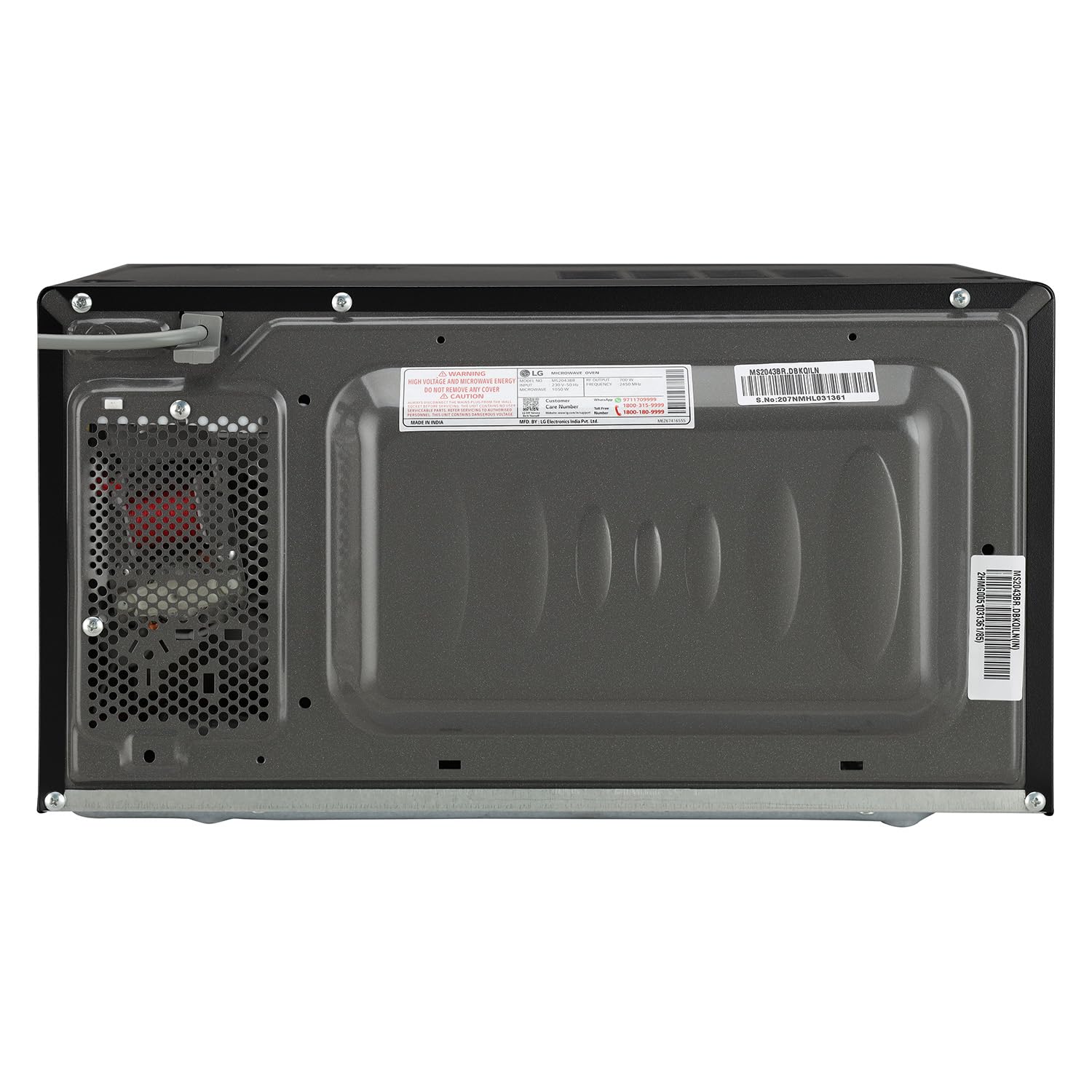 LG MS2043BR 20 L Solo Microwave Oven ( Black, With i-wave Technology & Anti-Bacterial Cavity) - 2023 Model