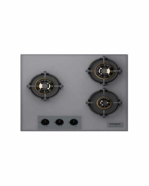 Crompton HOB-SSFB603SP-MBU 60CM Grey 3D Brass Burners with Flame Failure Device Mahajan Electronics Online