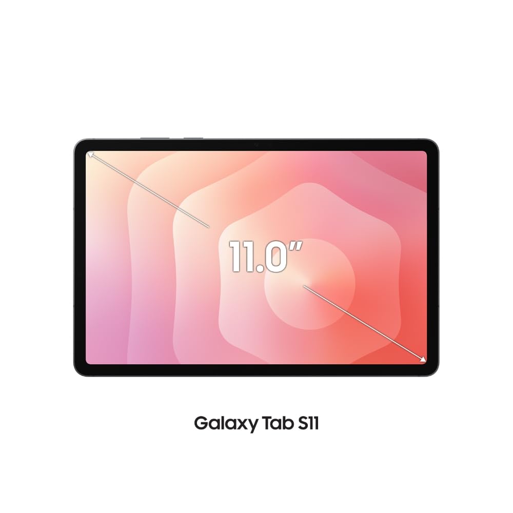 Samsung Galaxy Tab S11 with AI, Hexagonal S-Pen in-Box, 27.8 cm (11 Inch) Dynamic AMOLED 2X Display, 120Hz Refresh Rate, Pre Loaded Pro Apps, 12GB RAM, 128GB Storage, Wi-Fi + 5G Tablet, Gray Mahajan Electronics ONline