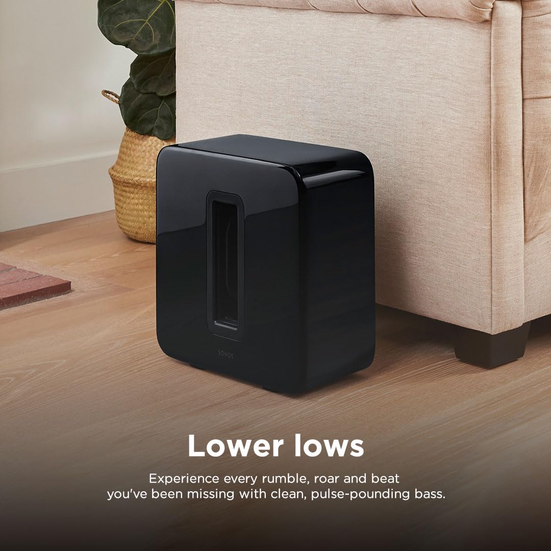 Sonos Sub Gen 3 Wireless Subwoofer 245W | Deep Bass 25Hz | Best