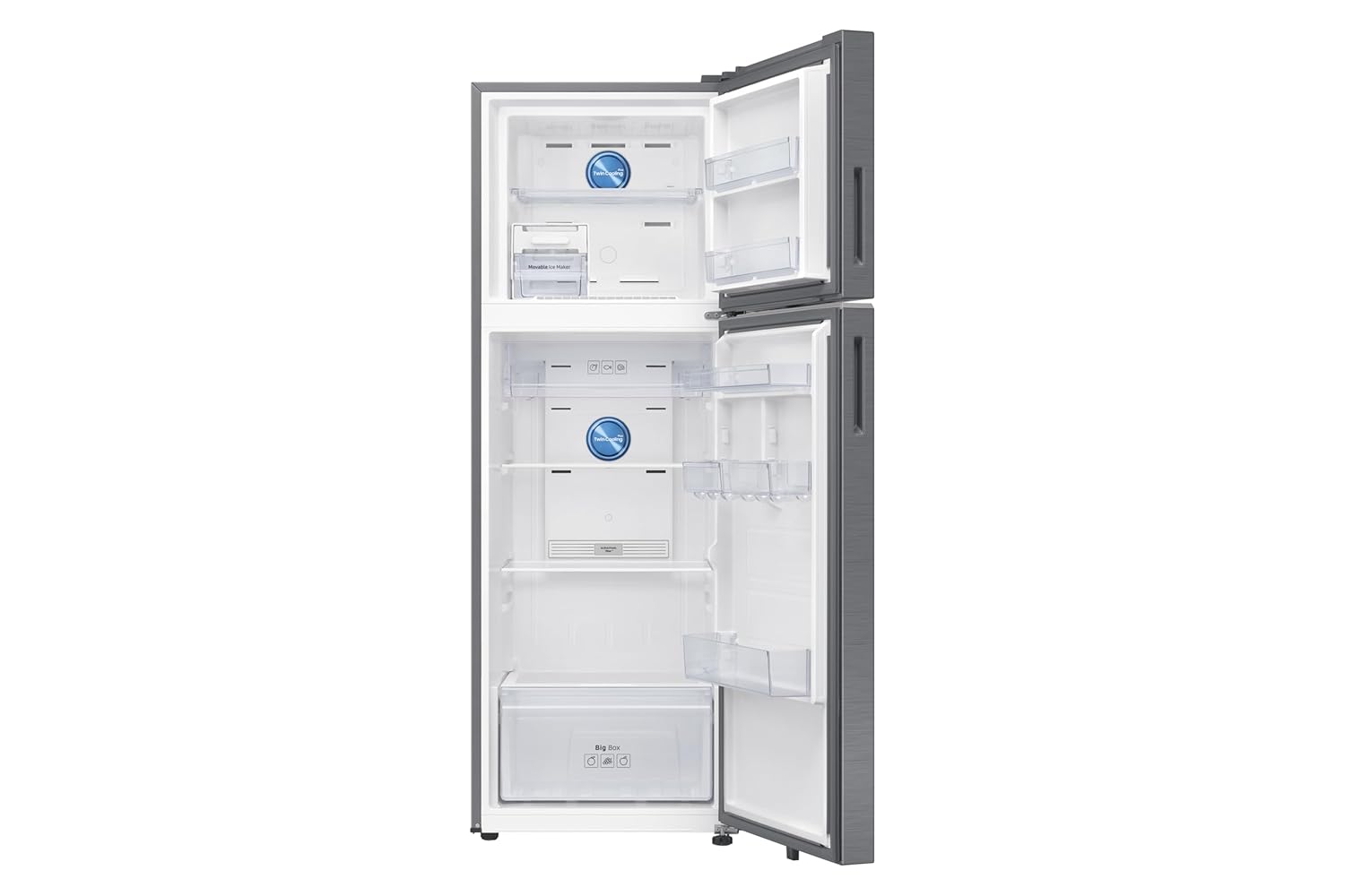 Samsung RT38HG5A42S8HL 350 L, 2 Star, Convertible 5-in-1, Digital Inverter, Frost Free Double Door, WiFi Bespoke AI Refrigerator ( Silver, Light DOI Metal, 2026 Model) Mahajan Electronics Online