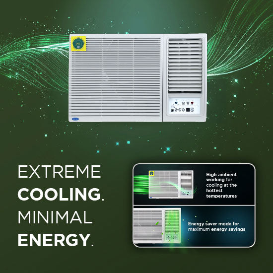 Carrier 19K ESTRELLA GXI (CIW19EC5R36F0) 1.5Ton 5 Star Window Inverter AC (Copper, Dust Filter & Turbo Mode, White) Mahajan Electronics Online