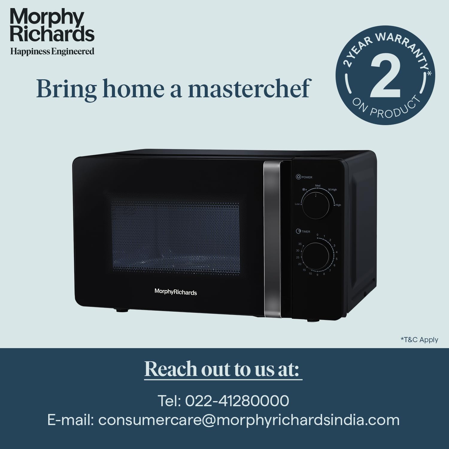 Morphy Richards 20MWS 20 Litres Solo Microwave Oven with Large Turntable Black Mahajan Electronics Online