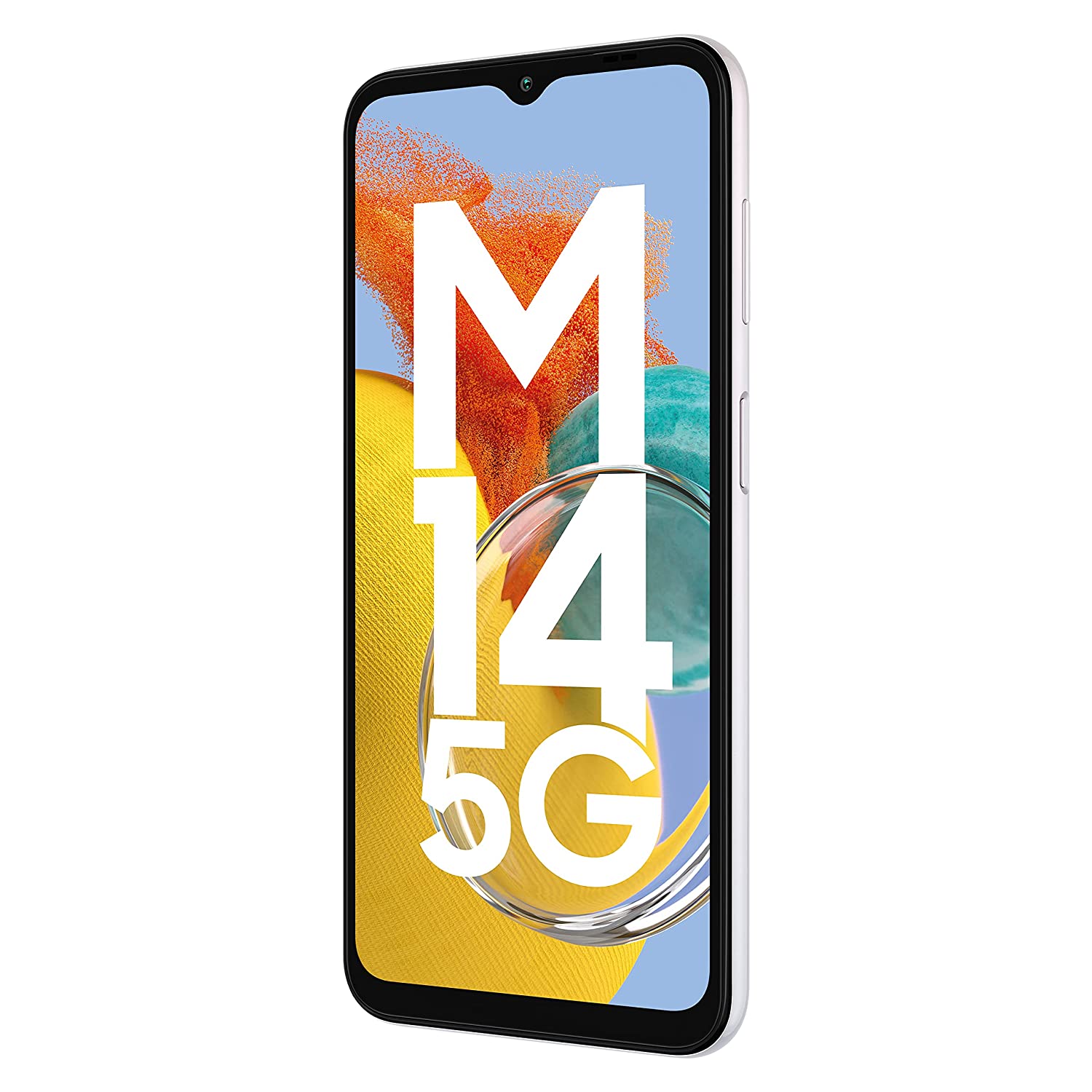 Samsung Galaxy M14 5G (ICY Silver,4GB,128GB)|50MP Triple Cam Mahajan Electronics Onlibne