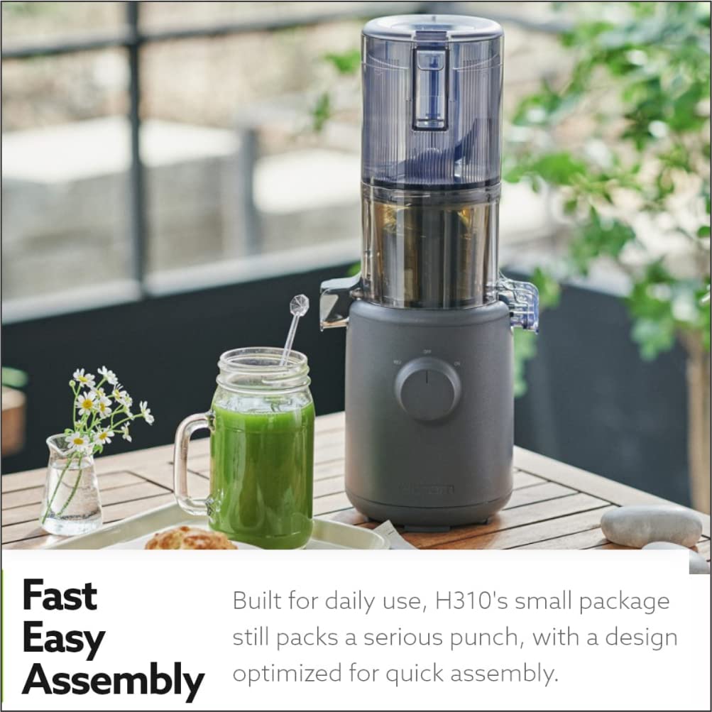 Hurom H310A Slow Masticating Juicer (H310A Charcoal) - Mahajan Electronics Online